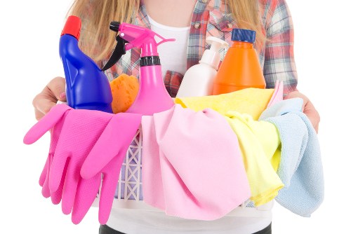 Cleaning products and tools used for domestic cleaning tasks