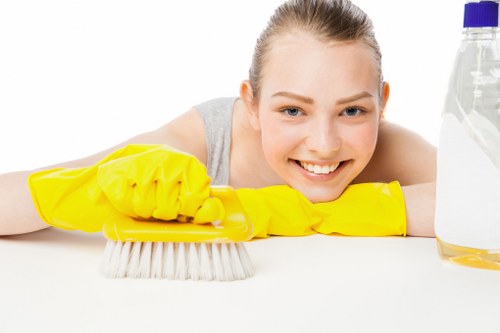 Deep one off cleaning in a modern kitchen