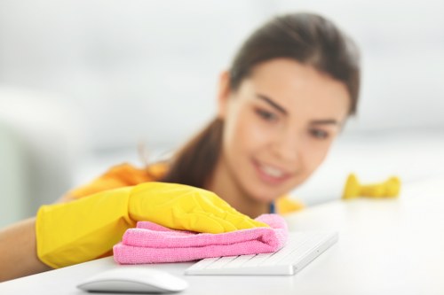 Cleaning windows and fixtures during after builders cleaning